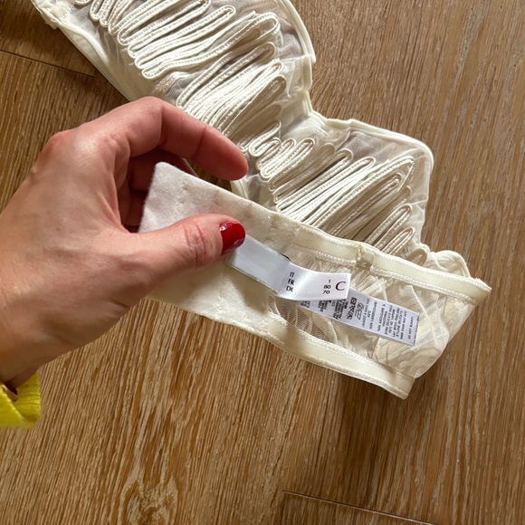 La Perla Zigzag Cream Strapless Bra